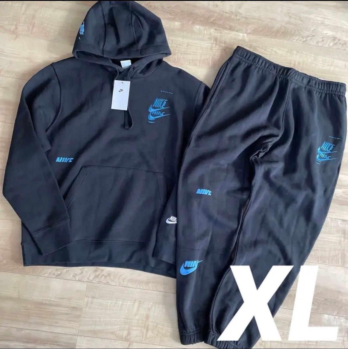 新品 NIKE メンズ スウェット上下 セットアップ ブラック XL｜Yahoo