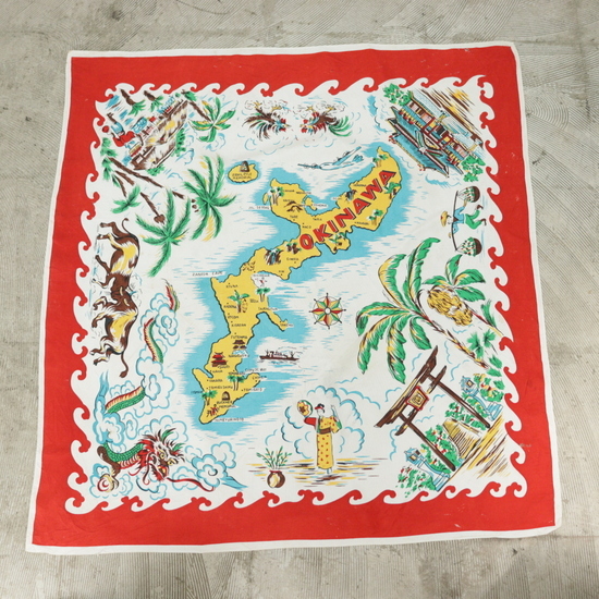 Yahoo!オークション - MF74 50sビンテージ スカーフ 1950年代製 レッド