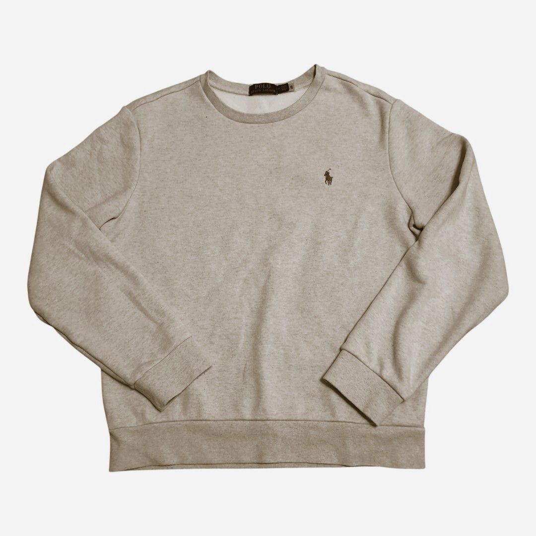 極美品 ポロラルフローレン 大人気杢ベージュ スウェット トレーナー