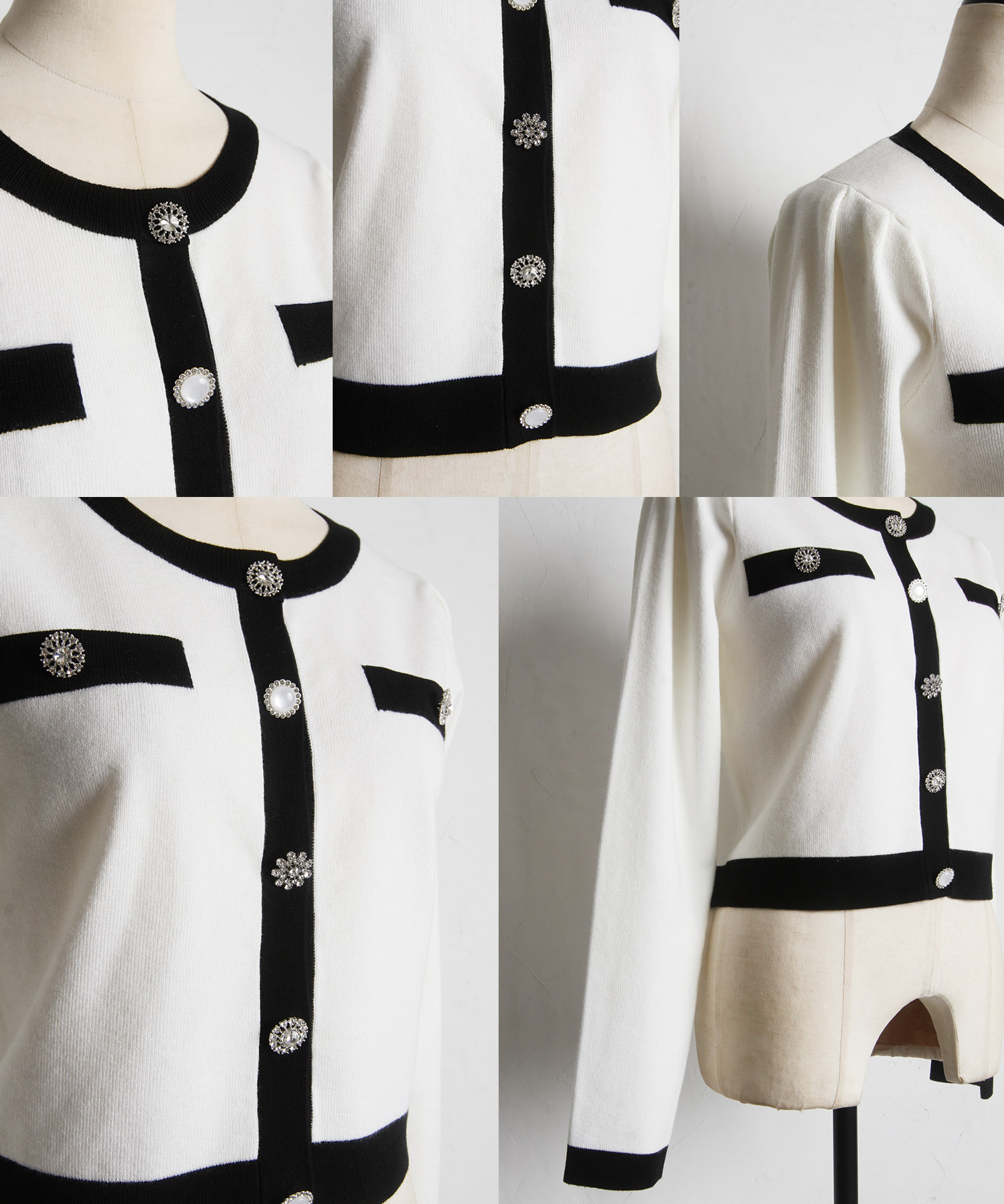 BEATRICE ベアトリス ビジュー装飾ニットカーディガン 新品タグ付