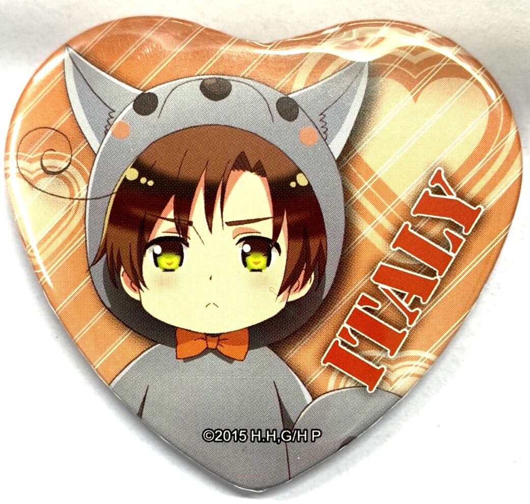 傷み有り】日丸屋秀和 『ヘタリア』 ハート型 缶バッジ 南イタリア