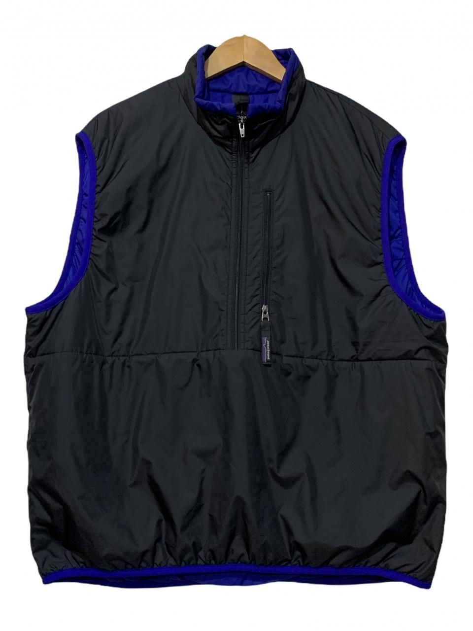 00年製 patagonia Puffball Vest 黒青 L 00s パタゴニア パフボール