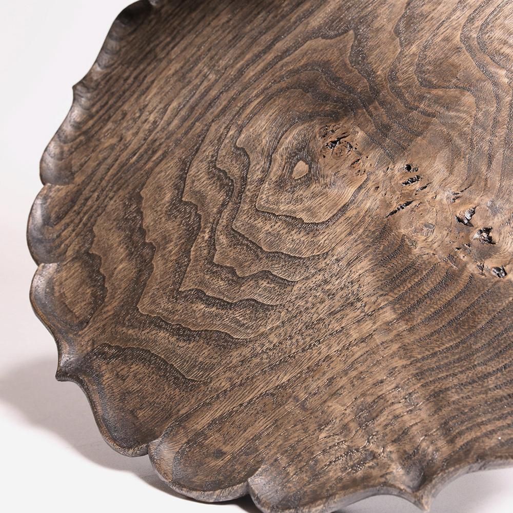 フナハシトモハル _ 稜花盆 （ 栗黒 Φ270 ） - NODE