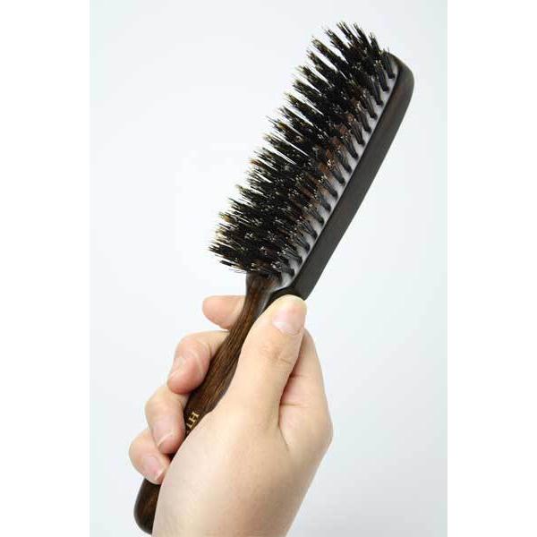 ブラシの平野 ヘアブラシ B-4 天然毛 天然木 猪毛 獣毛 艶髪 : ブラシ