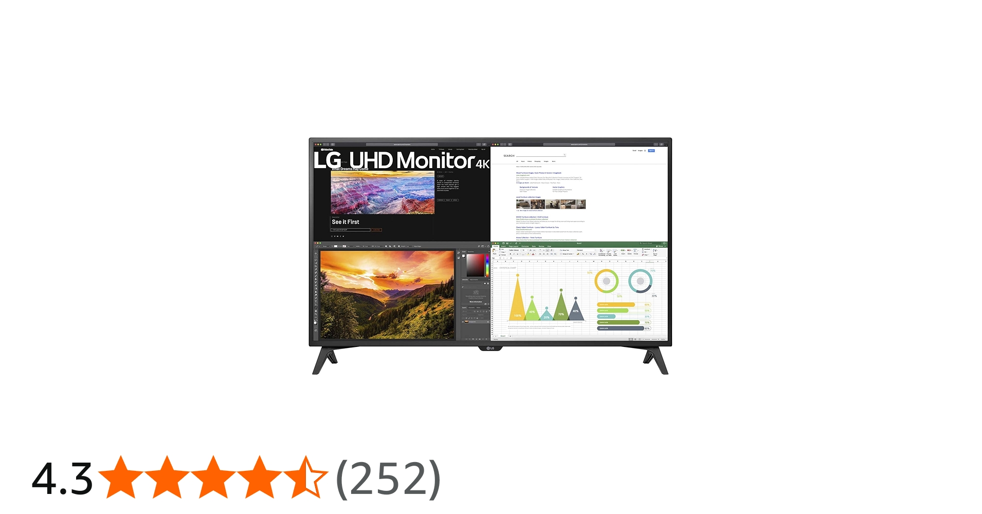 Amazon.co.jp: LG 43UN700T-B 43インチ 4K UHD 3840x2160 IPS USB-C