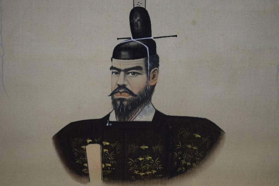 真作/加藤國堂/明治神官図/桐共箱二重箱付/布袋屋掛軸HE-541 真作/加藤國堂/明治神官図/桐共箱二重箱付/布袋屋掛軸HE-541