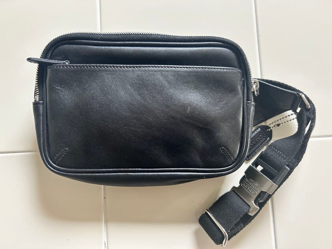 オールドコーチ　FS5446 レザー　ブラウン　ウエストバック　ウエストポーチ オールドコーチ ☆USA製 レザー ウエストポーチ ブラウン ボディバッグ