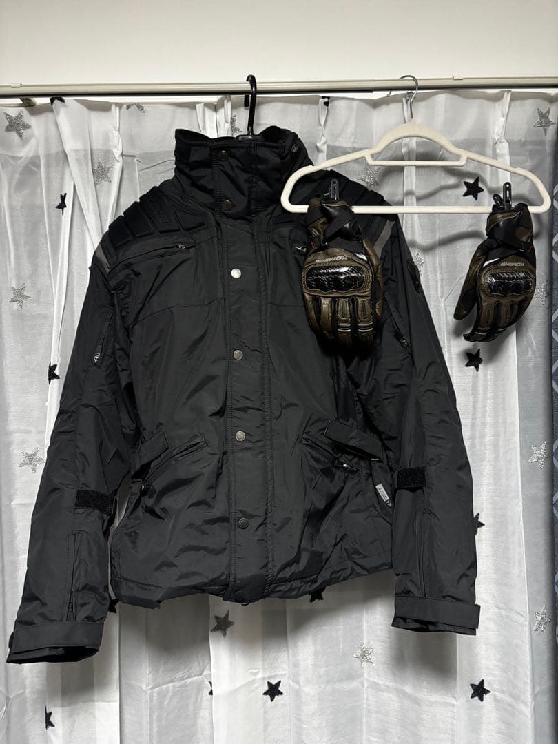 コミネ ライディングジャケット 手袋セット レディースバイク用カジュアル プロテクター 女性用 春夏秋冬 KOMINE