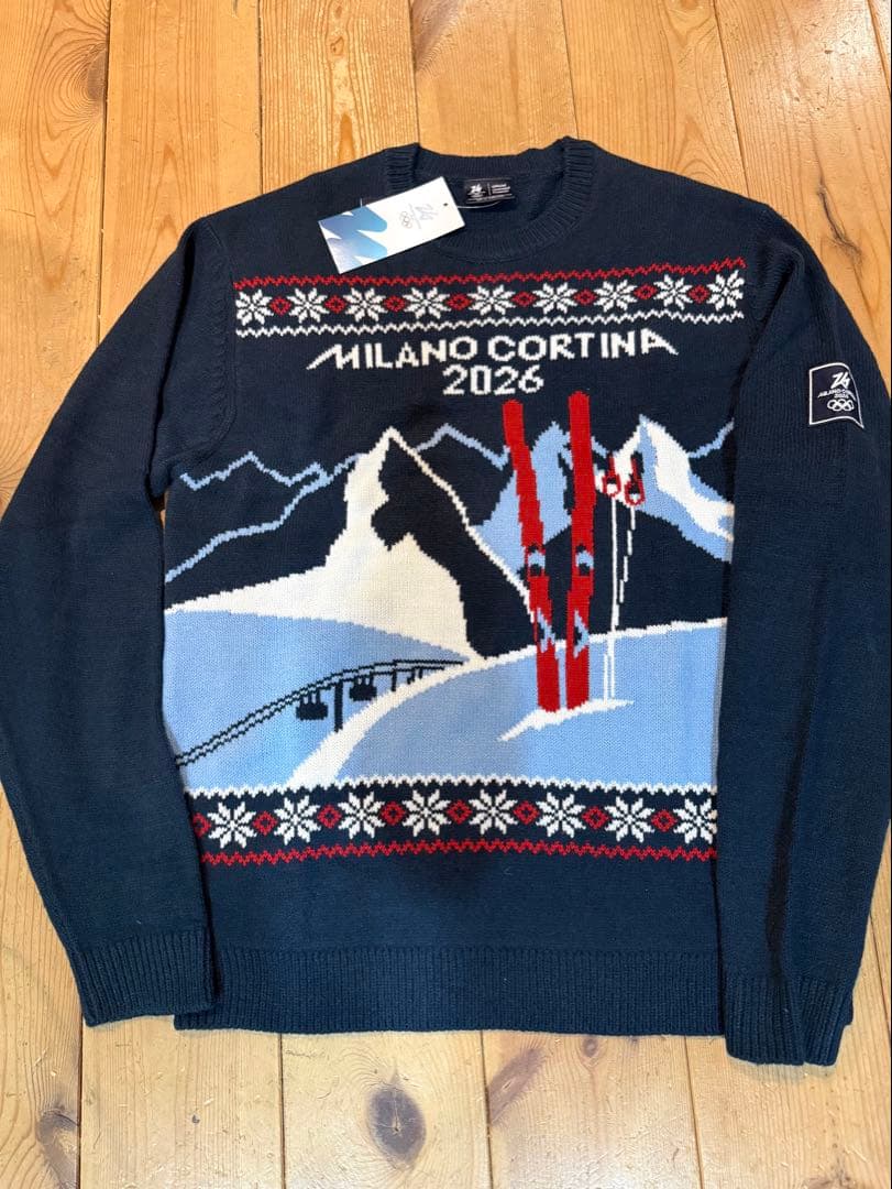 ミラノ　コルティナオリンピック2026 限定セーター ミラノ コルティナ 2026 オリンピック マーベル グラフィック クルー